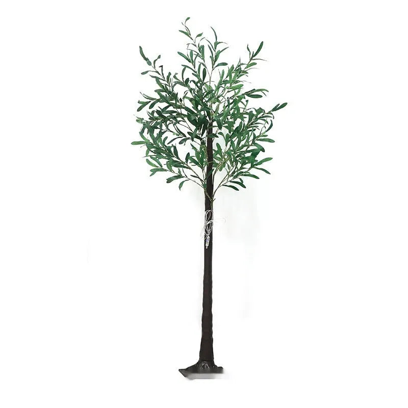 1.8 metre tall simulation olive tree lamp with warm LED lights for courtyard decoration