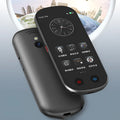 Black multi-language simultaneous interpretation translator device with lanyard.