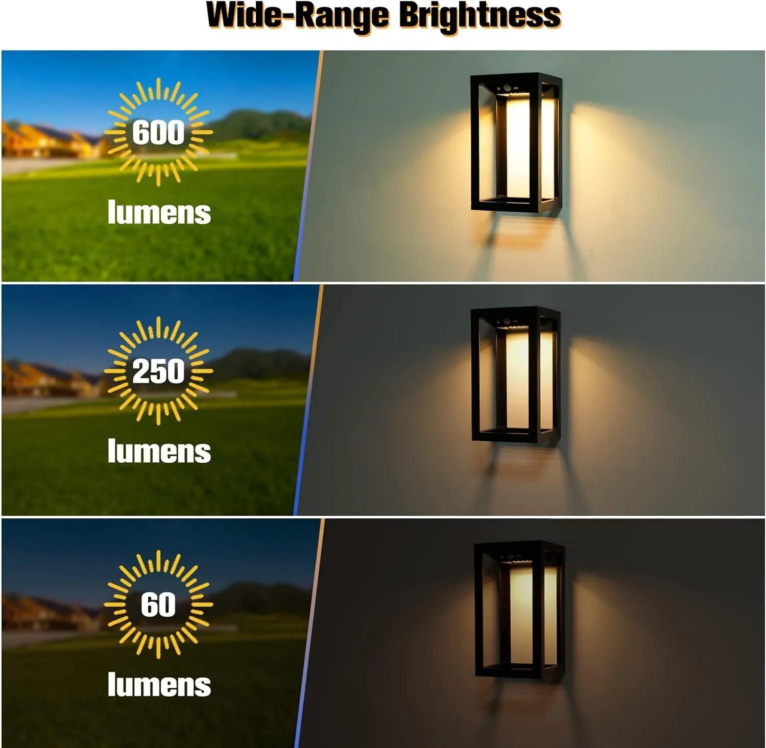 Modern Chinese outdoor wall lamp with solar panel and plastic shell in two-tone light colour