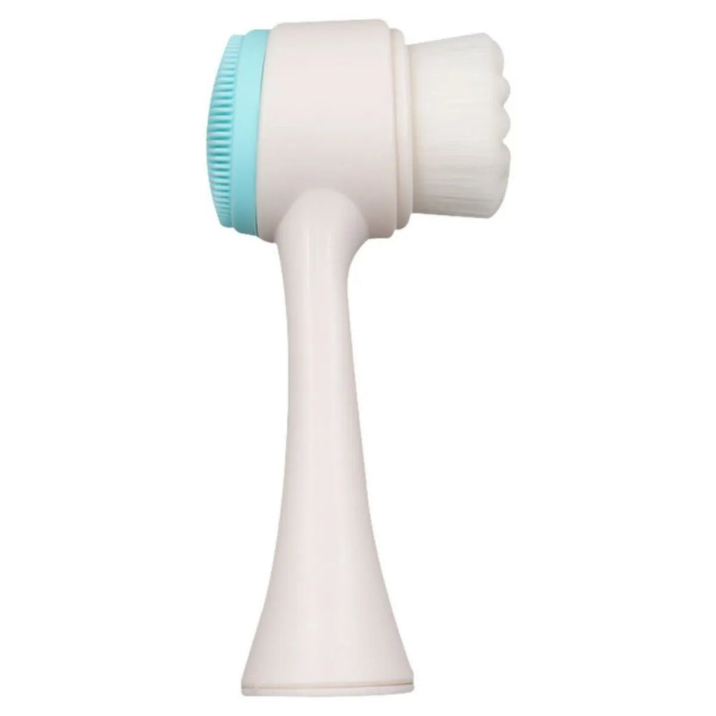 Blue nylon pet paw brush for dog and cat grooming measuring 13.5cm with soft bristles
