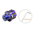 Motorcycle key cover head accessory in T6 aluminium with hexagonal, star, and plum blossom designs