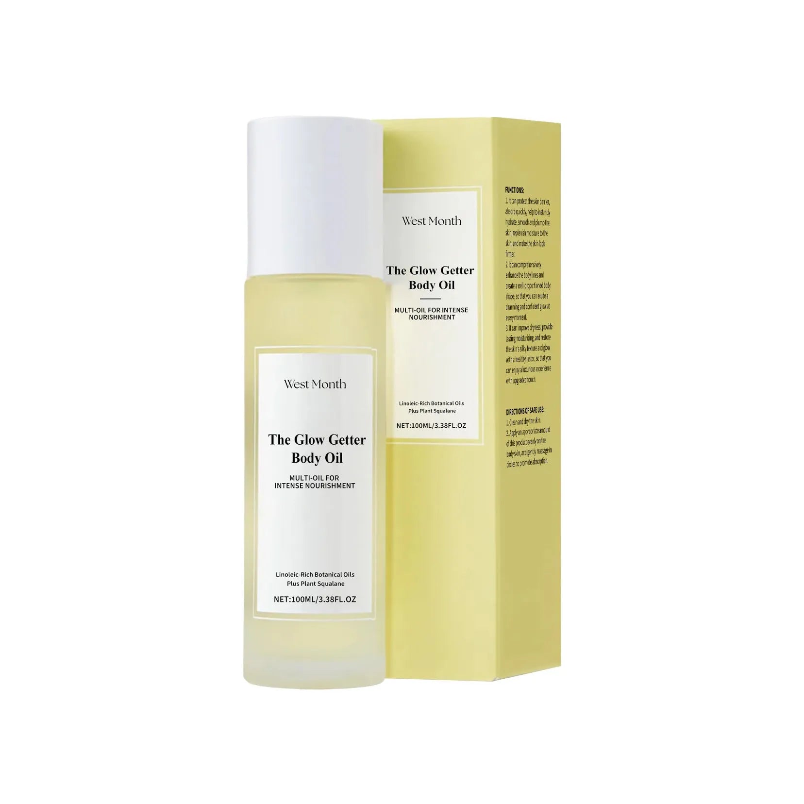 Nourishing and firming body care kit with skincare oil and moisturising cream for massage treatments