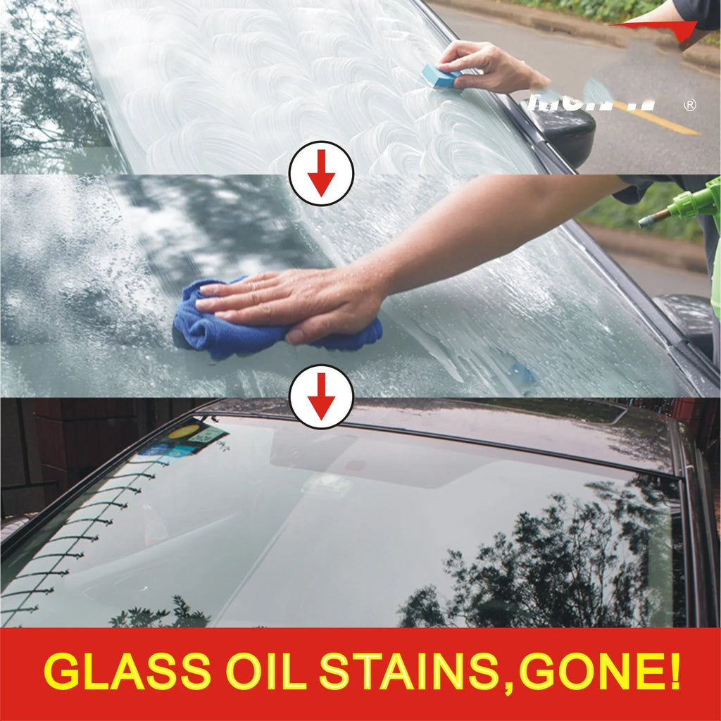 15ml bottle of automotive glass rainproof anti-fog treatment in white English packaging.