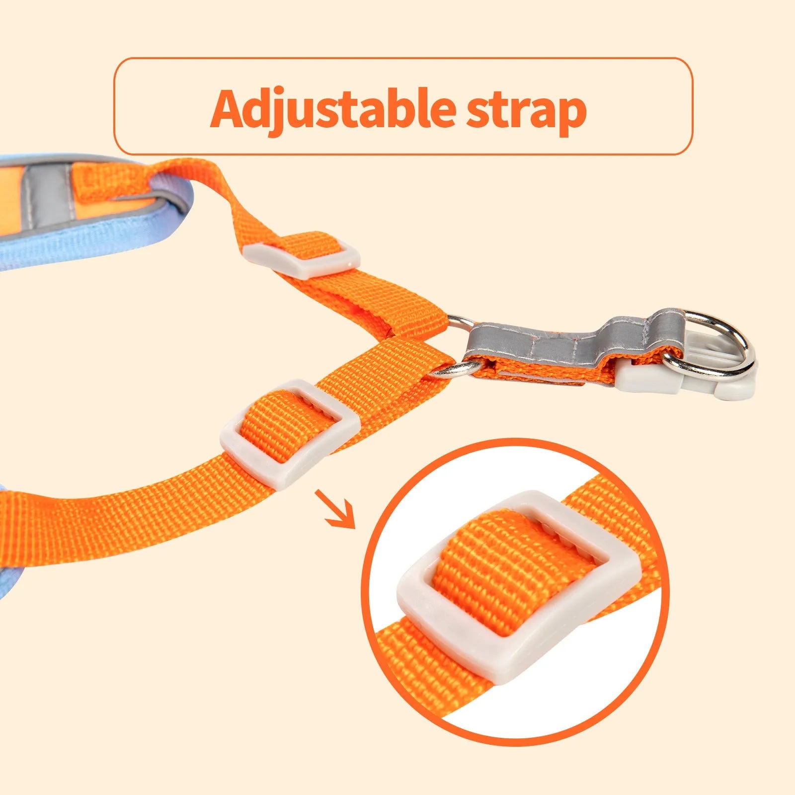 Adjustable dog haulage harness and rope set in multiple colours with chest strap