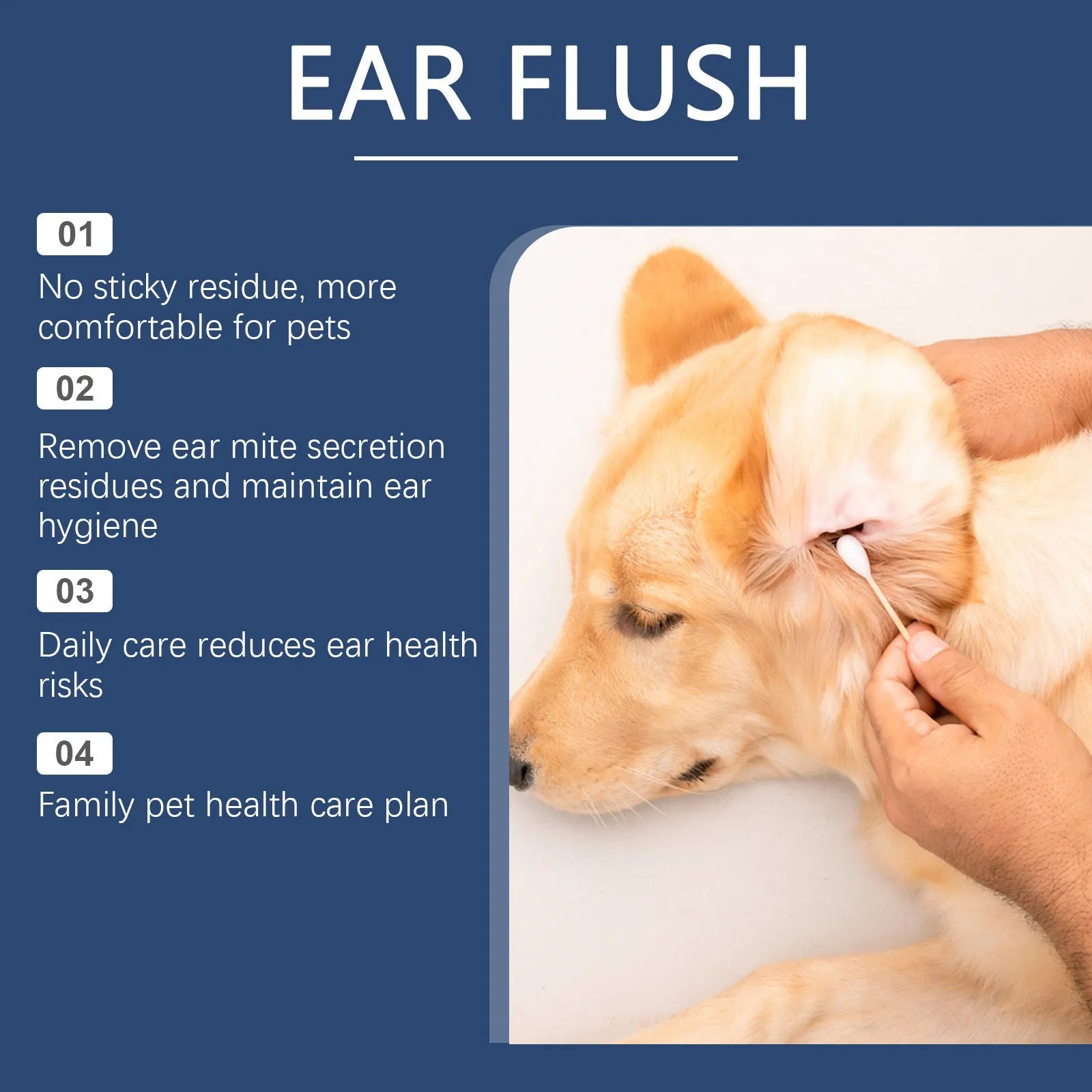 100ml bottle of dog and cat ear cleaner solution for gentle earwax removal