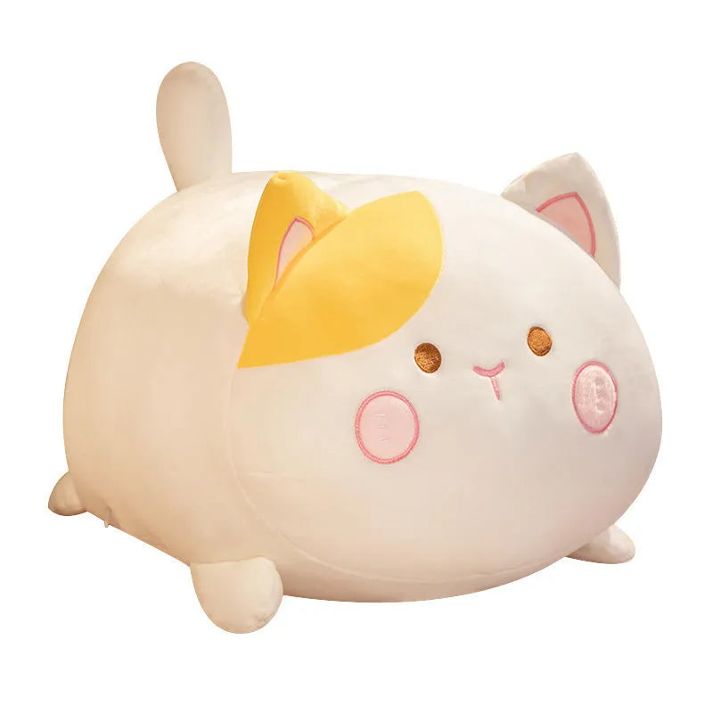 Soft plush cat doll stuffed toy PP cotton filling short plush yellow light brown black 35cm 50cm 70cm