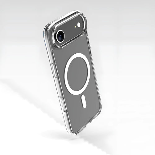 Transparent magnetic phone case for iPhone 17 series with shockproof TPU construction