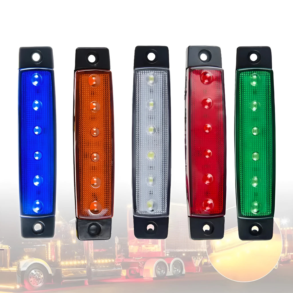 W-SMD trailer side warning lights for trucks in red yellow white blue green colours