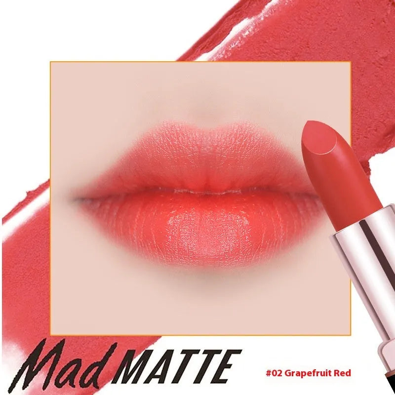 Fey Beauty Cameo Brown nude lipstick bullet showing shade, part of an 11-colour moisturising range.