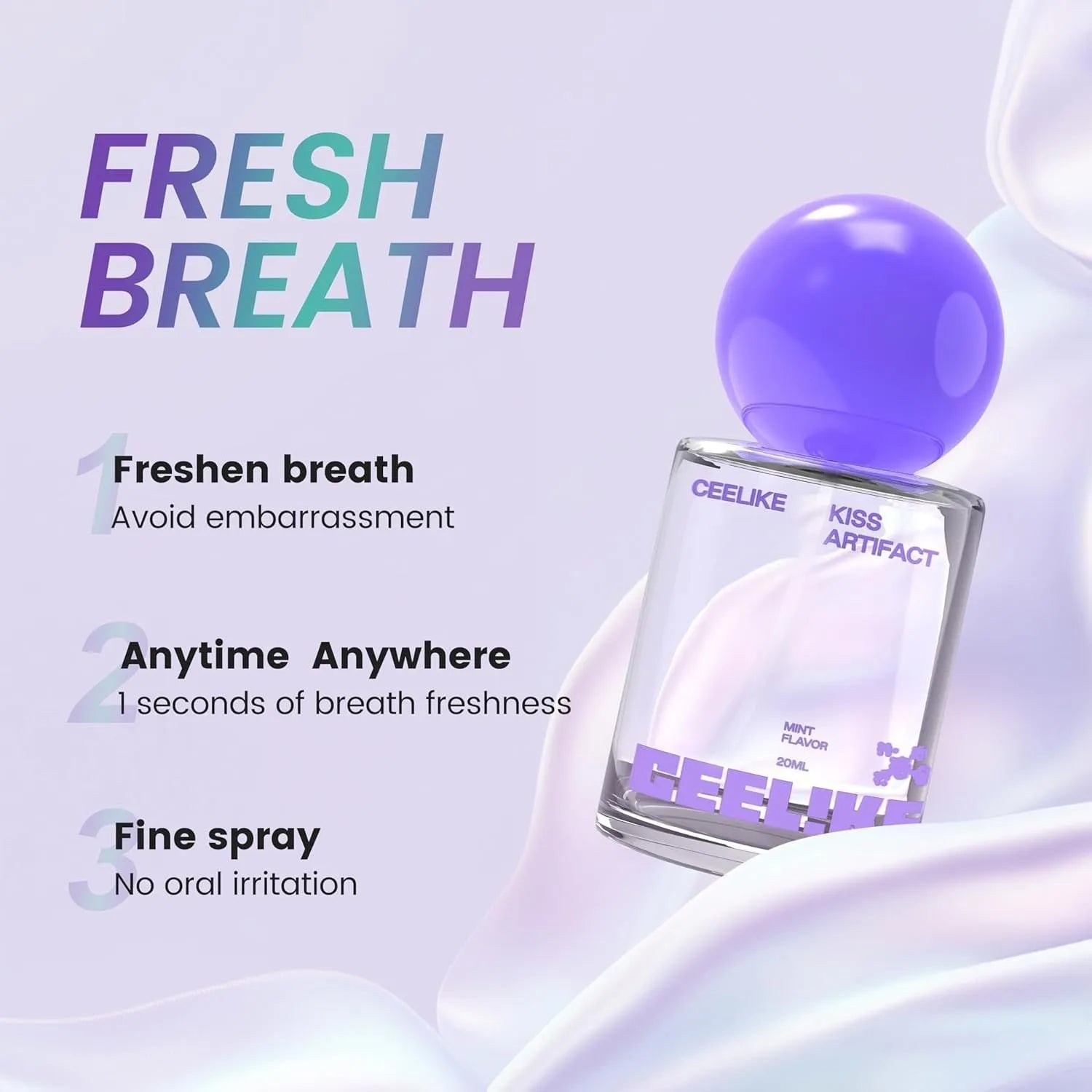 20ml portable oral spray bottle for probiotics and hydration.