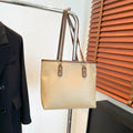 Korean style shoulder underarm bag in PU leather with sandwich pocket design, horizontal square shape