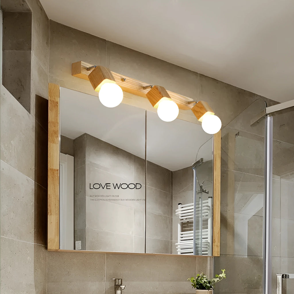 Round 24cm mirror finish LED wall lamp mounted on a wall