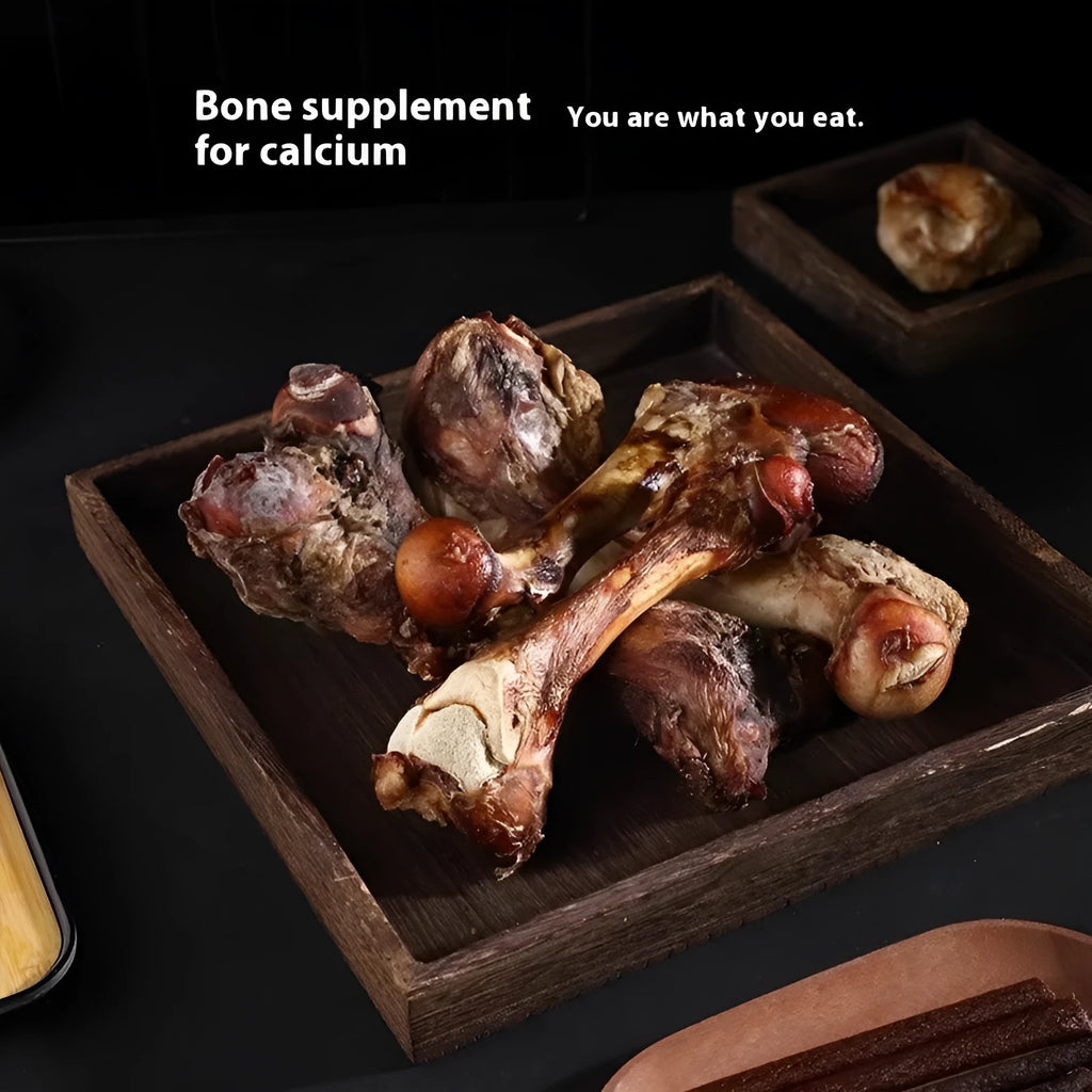 Large, medium, and small size ox bone flavour molar rod dog chew for teeth cleaning and training.