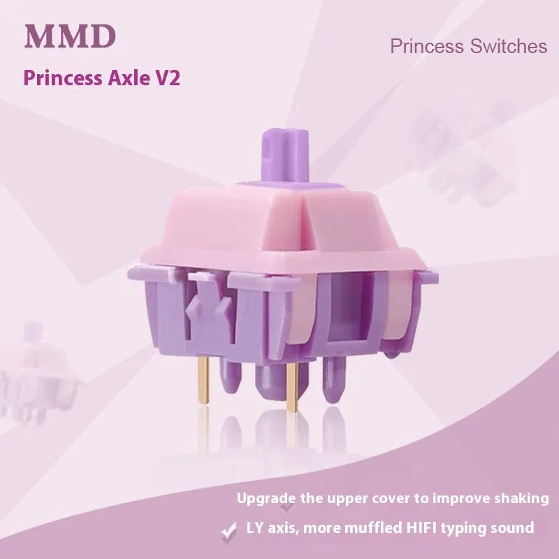 MMD Princess linear mechanical keyboard switch body with double-band spring.