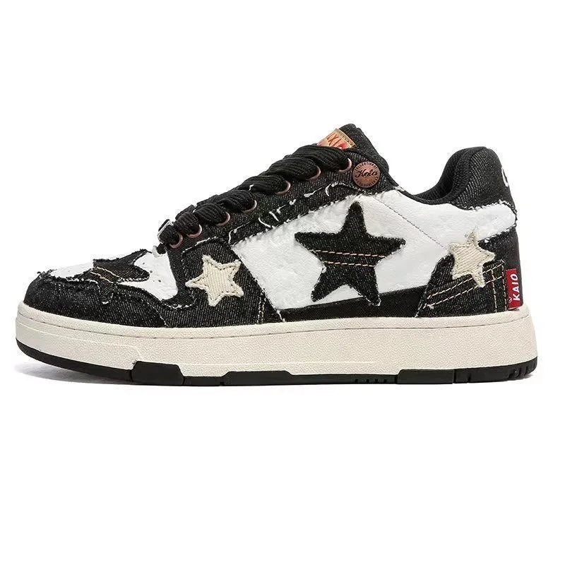 Cowhide leather unisex platform running shoes in West Lake dragon well tea colour with lace-up front.