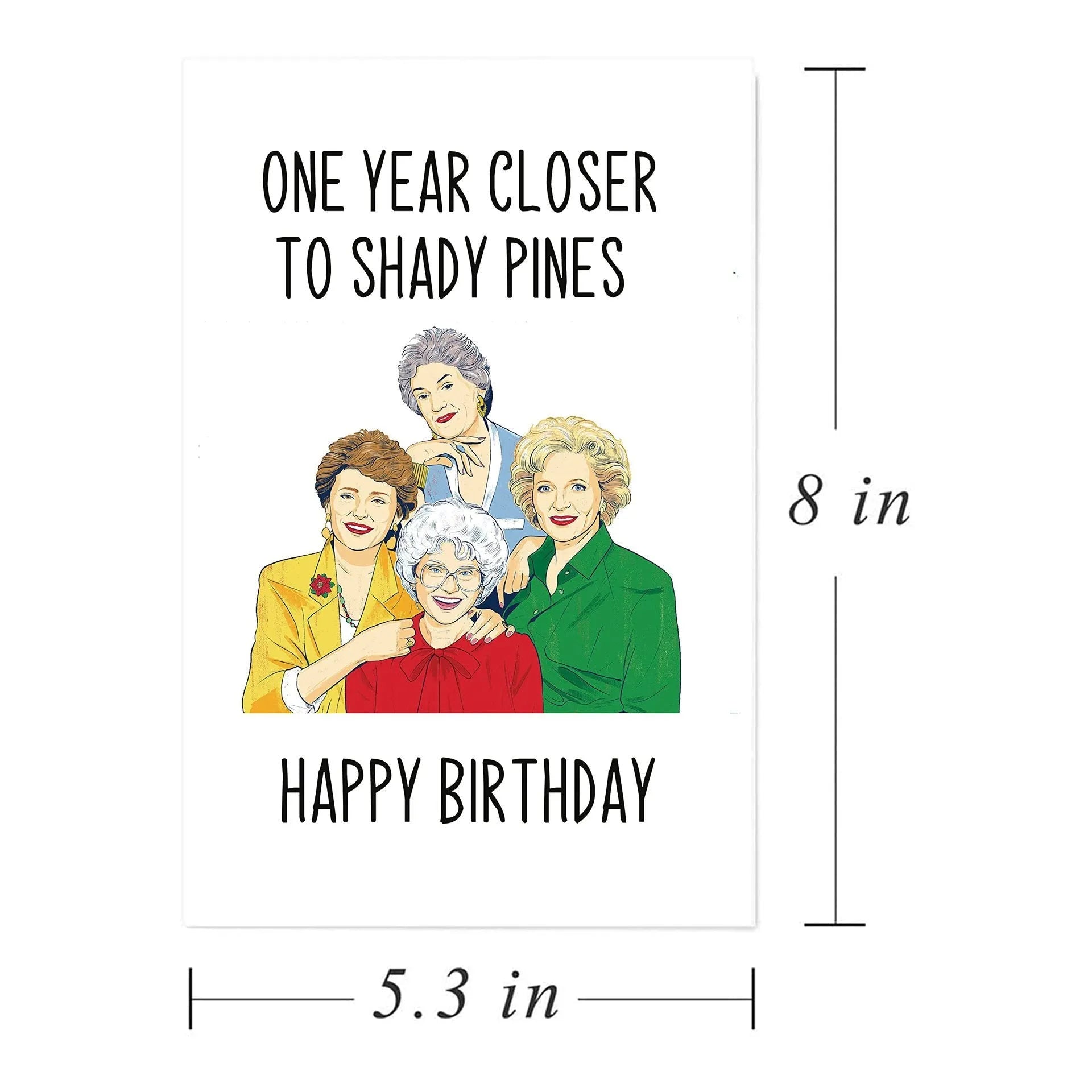 Simple printed birthday greeting card with a matching coloured or kraft paper envelope.