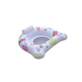 White U-shaped inflatable float with luminous design for pool lounging