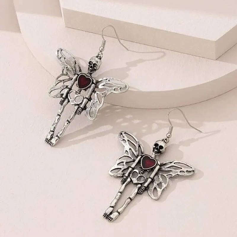 Halloween skeleton earrings alloy skull drop earrings exaggerated style women colour ER23Y0679