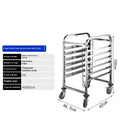 Stainless steel six-tier baking tray rack with 40x60cm tray size.