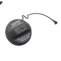 Toyota replacement snap-in fuel tank cap showing black plastic construction