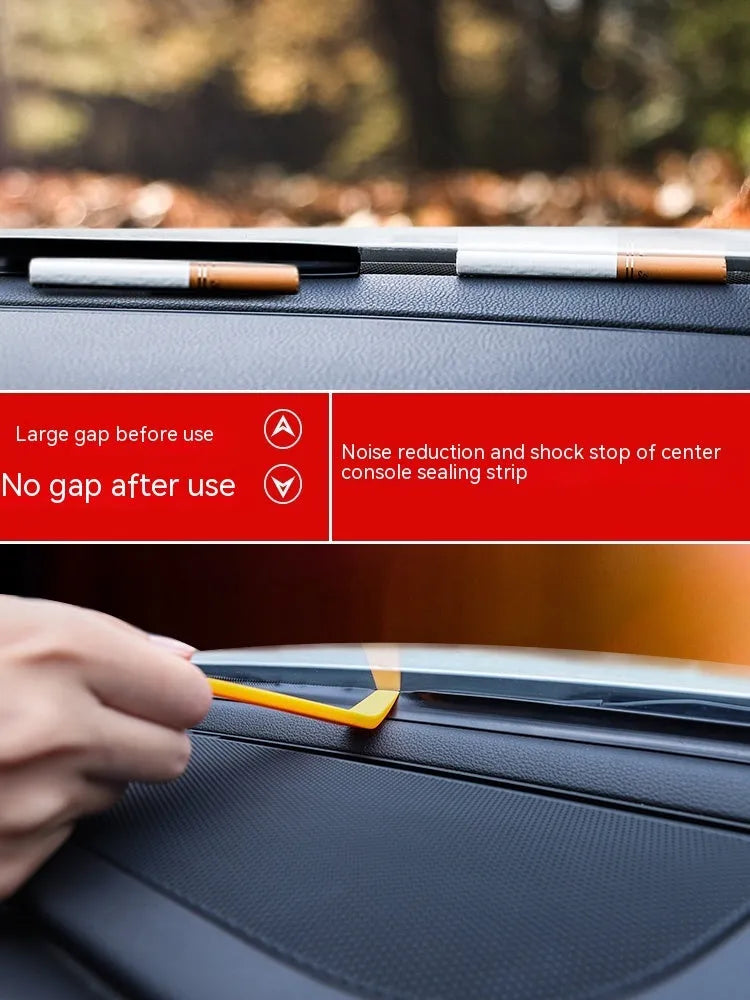 Outlander dashboard soundproof seal strip with integrated card slots, 1.6 metre silicone construction
