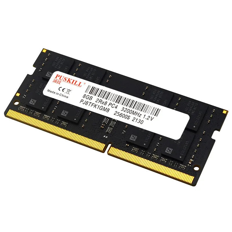 DDR4 notebook memory module with 260-pin connector measuring 69mm by 30mm