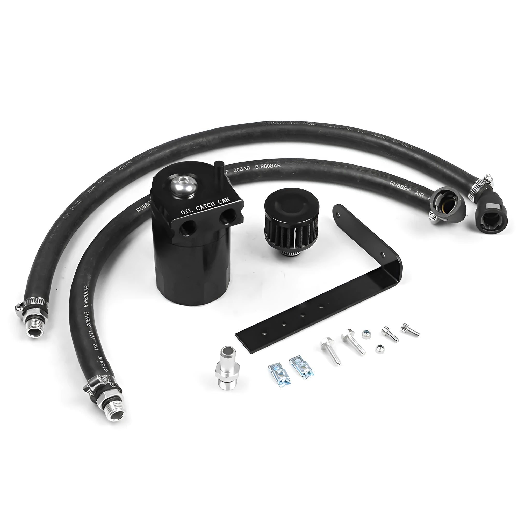 Aluminum alloy oil separator for Ford Expedition in black, blue, red, or silver finish