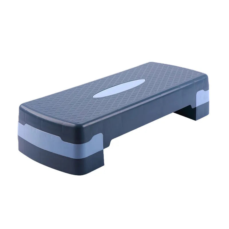 Grey ABS plastic fitness step platform for aerobics and home workouts