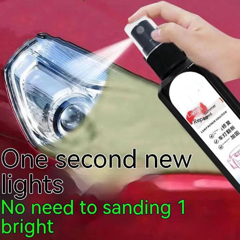 100ml bottle of car headlight restoration fluid for plastic lens cleaning and oxidation removal