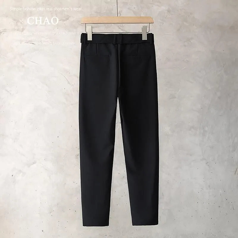 Boys slim straight wool trousers in black, white, dark grey and light grey colours