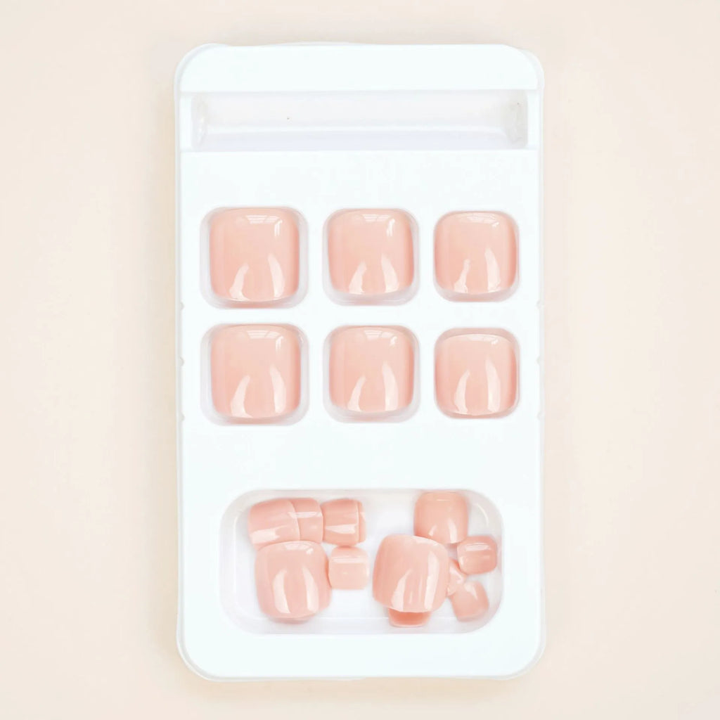 Fashion personality toe nail stickers with adhesive glue in skin colour J-52 shade for artificial nail decoration