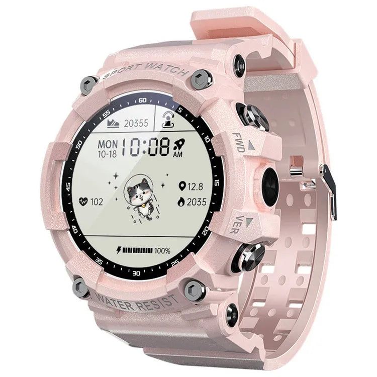 ATTACK 3 smart sports watch with round colour screen and black TPU strap