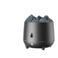 Black and white volcano shaped ultrasonic humidifier with USB cable for home office use