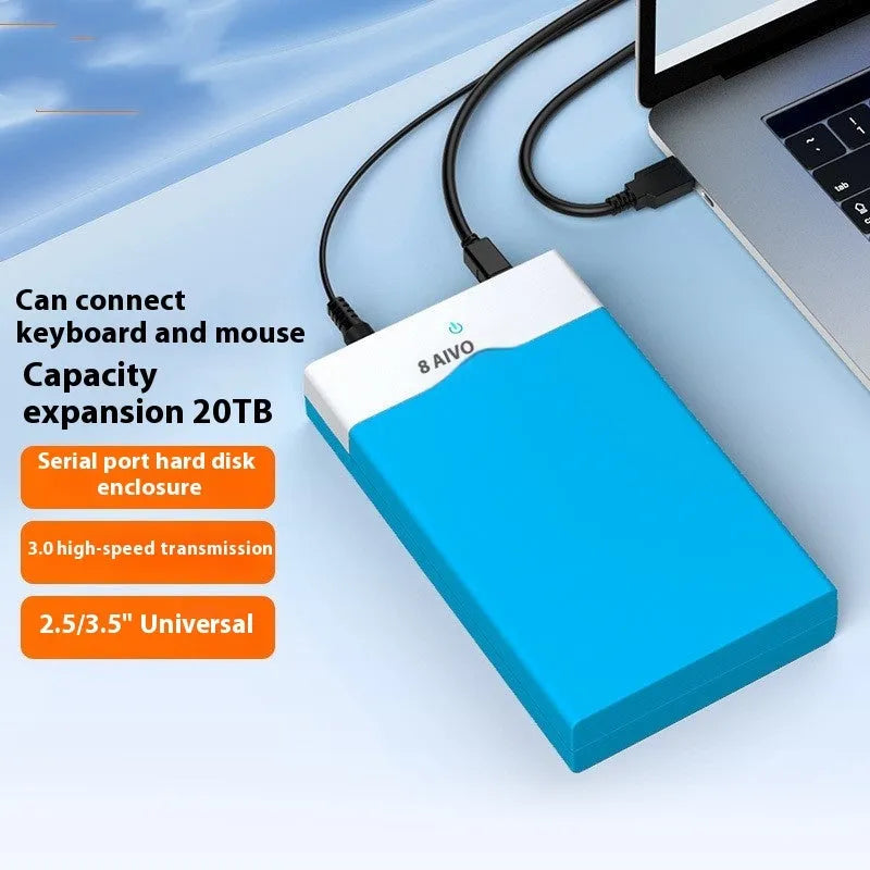 3.5 inch SATA hard disk enclosure with USB 3.0 port and external power supply