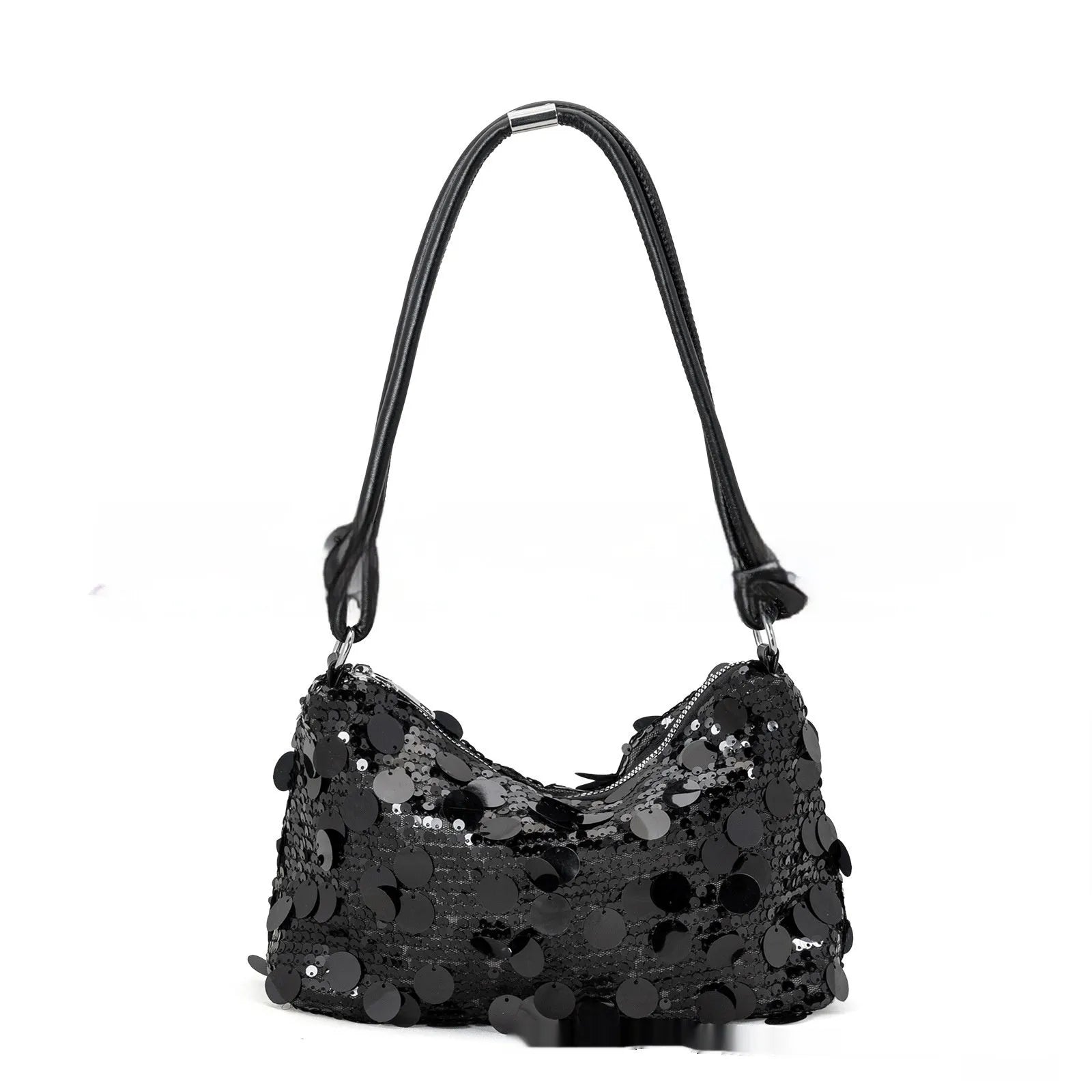 Soft polyester underarm crossbody bag in gold colour with sandwich pocket design
