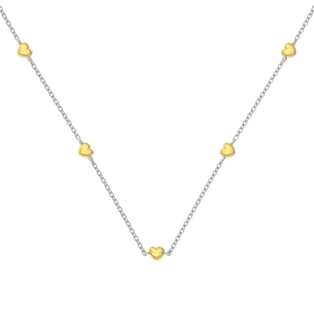 925 silver necklace and bracelet set for women with electroplated platinum finish