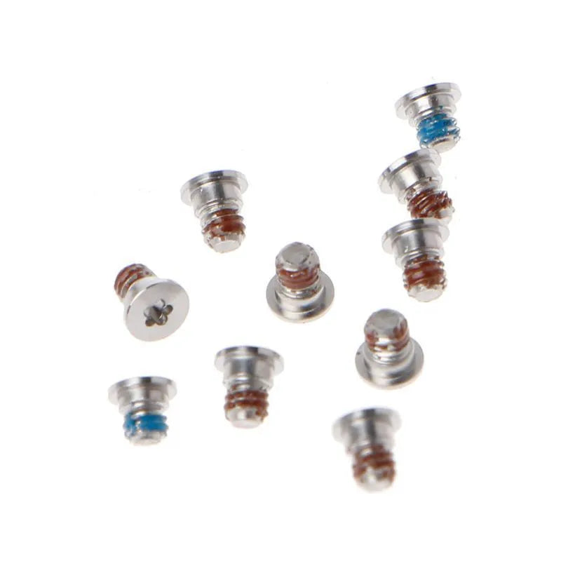 Ten small metal replacement screws for MacBook Pro Retina A1502, A1398, A1425 bottom panel and speaker repair.
