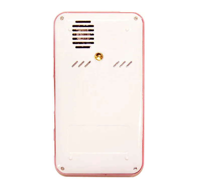 White and rose gold M6S miniature portable Android DLP projector showing compact design