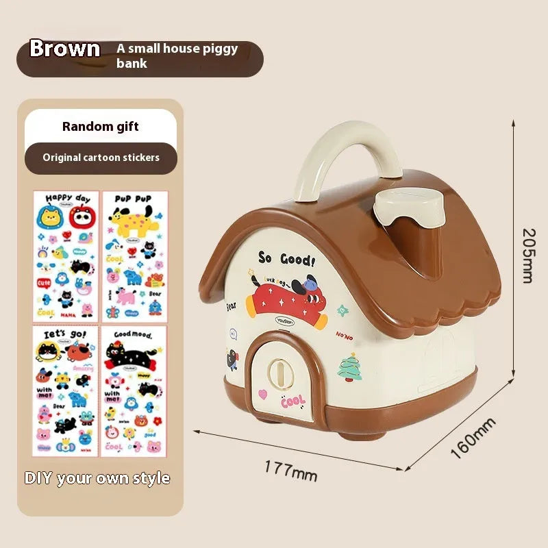 Cartoon style plastic desktop storage organiser with 2L capacity and grid compartments