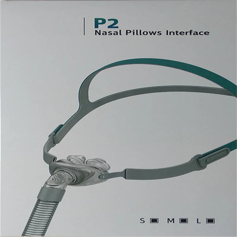 Nasal pillow ventilator mask with plastic plug, silicone cushion, and thickened headband