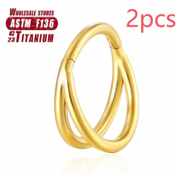 Titanium alloy nose ring body jewellery with diamond cut finish in multiple colour options