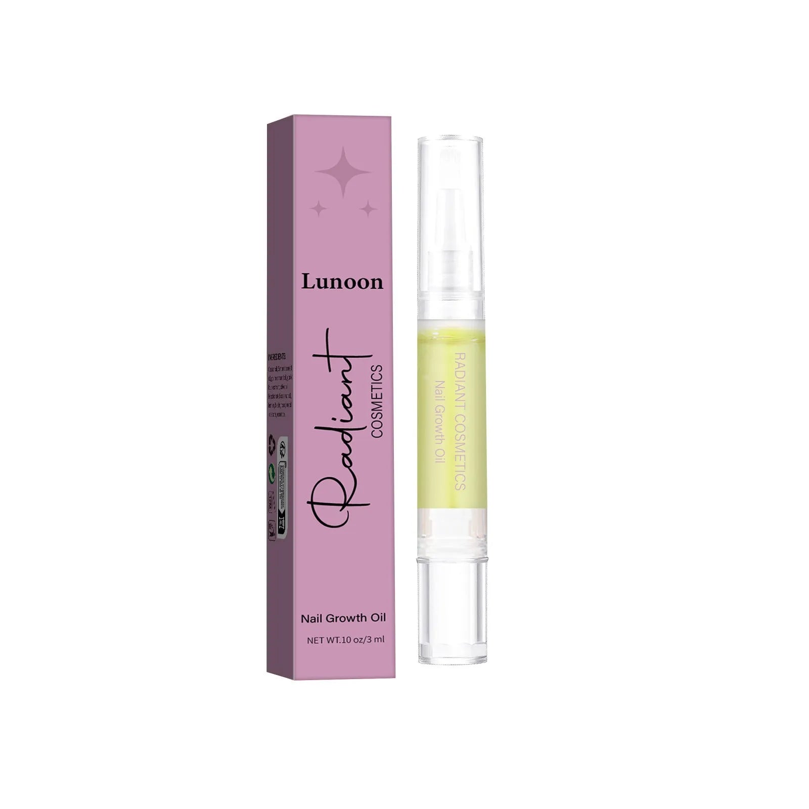 3ml bottle of nail growth treatment oil with wash-free formula for nail care