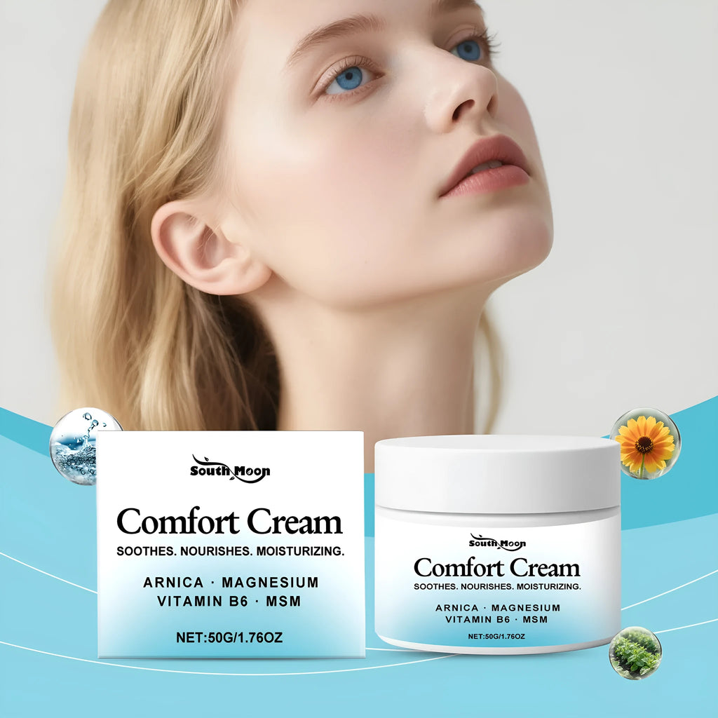 50g moisturising cream in a white container with ingredients Shanjinchehua, Pyridoxine, and Menthol.