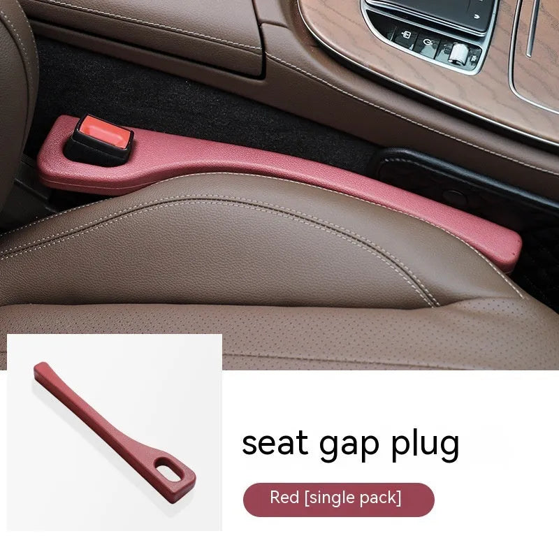 Flexible polyurethane car seat gap filler strip in various colours to prevent lost items.