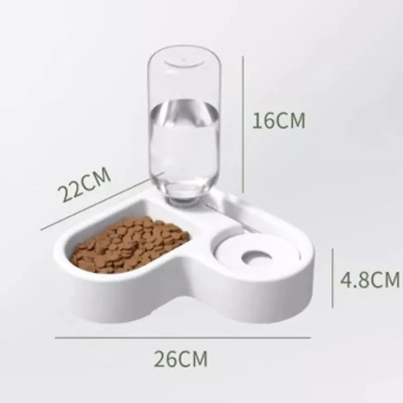 White plastic pet water fountain for cats and dogs with quiet pump, dimensions 22cm by 26cm by 16cm.