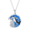 Women's shark pendant necklace with copper material and cross chain, adjustable 41-50 cm length