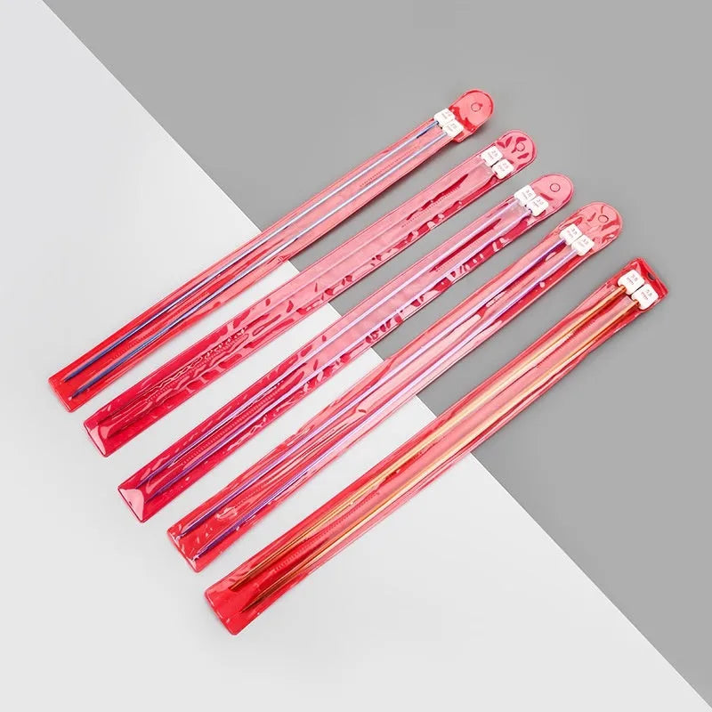Set of 14 different sized crochet hooks with protective caps for knitting and yarn crafts