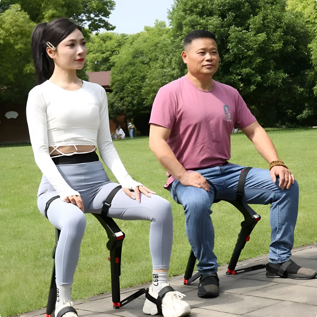 Wearable seat CN-300 outdoor lightweight PA nylon portable seating all black colour