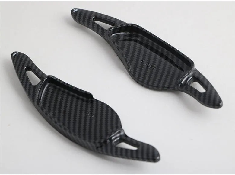 ABS plastic steering wheel paddle shifter for cars in carbon fibre black finish
