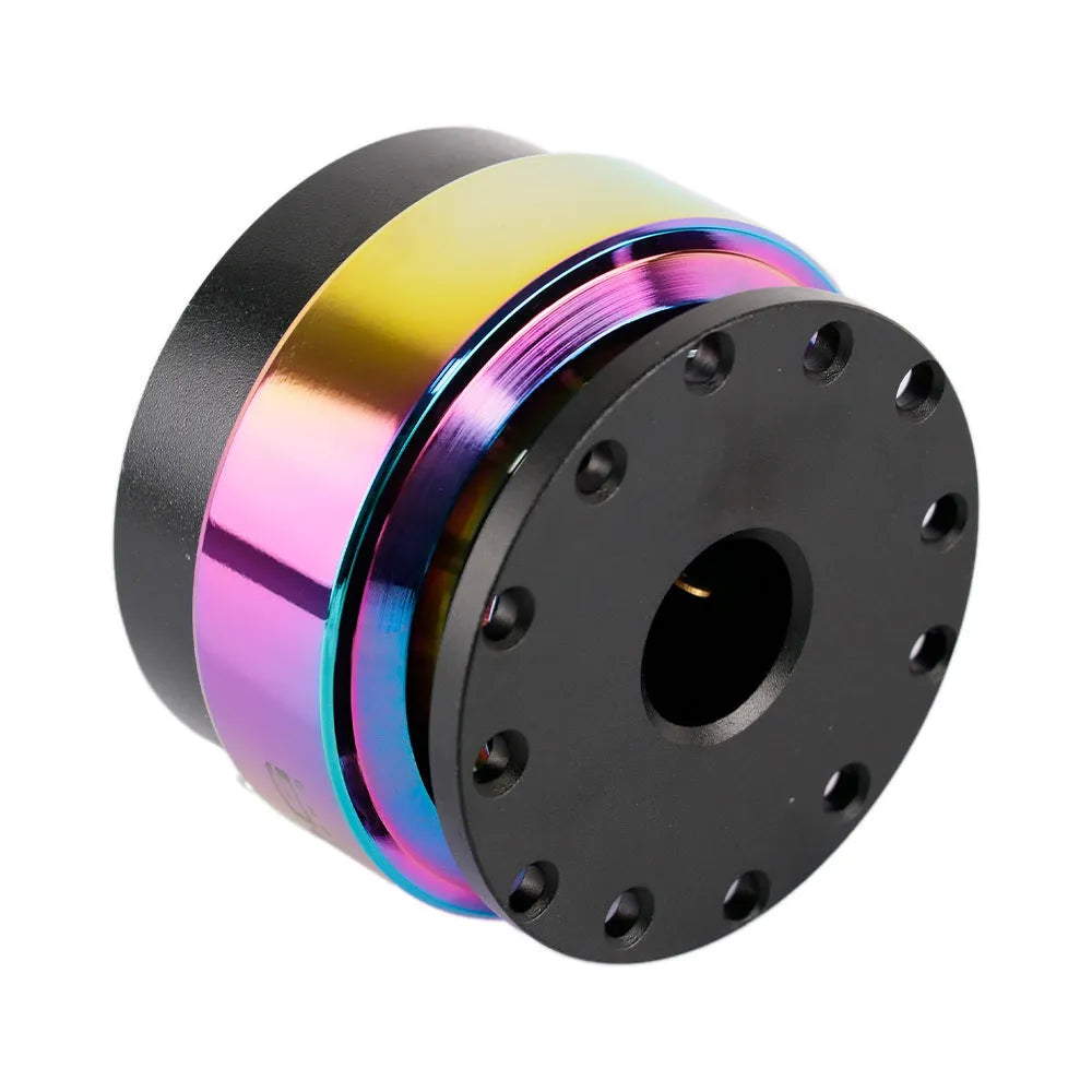 Colourful car steering wheel quick disassembly device with lock on connection base.